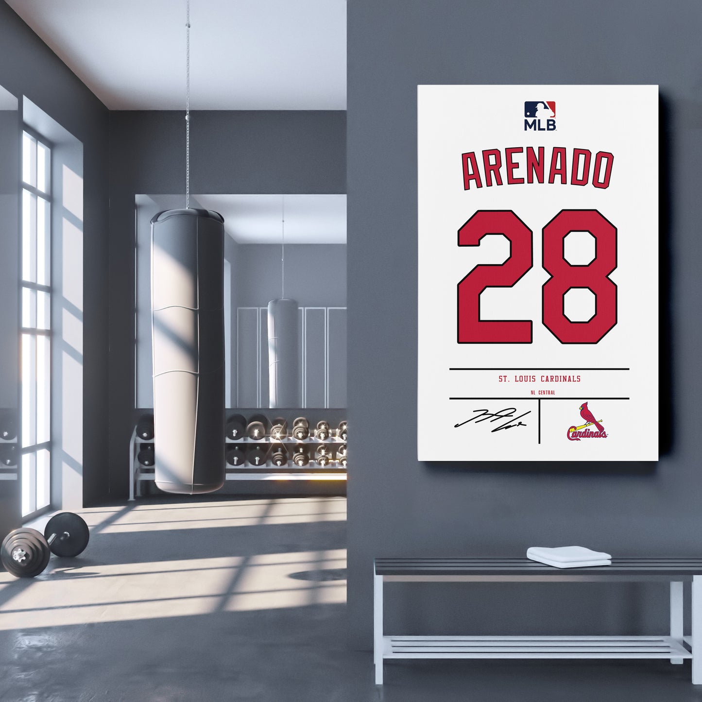 Nolan Arenado Cardinals Jersey Canvas Print | Wall Art Decor
