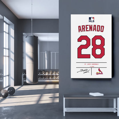 Nolan Arenado Cardinals Jersey Canvas Print | Wall Art Decor