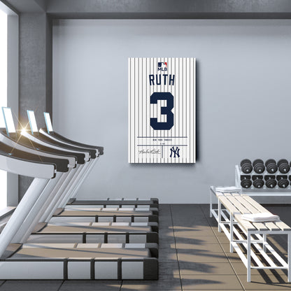 Babe Ruth Yankees Jersey Canvas Print | Wall Art Decor
