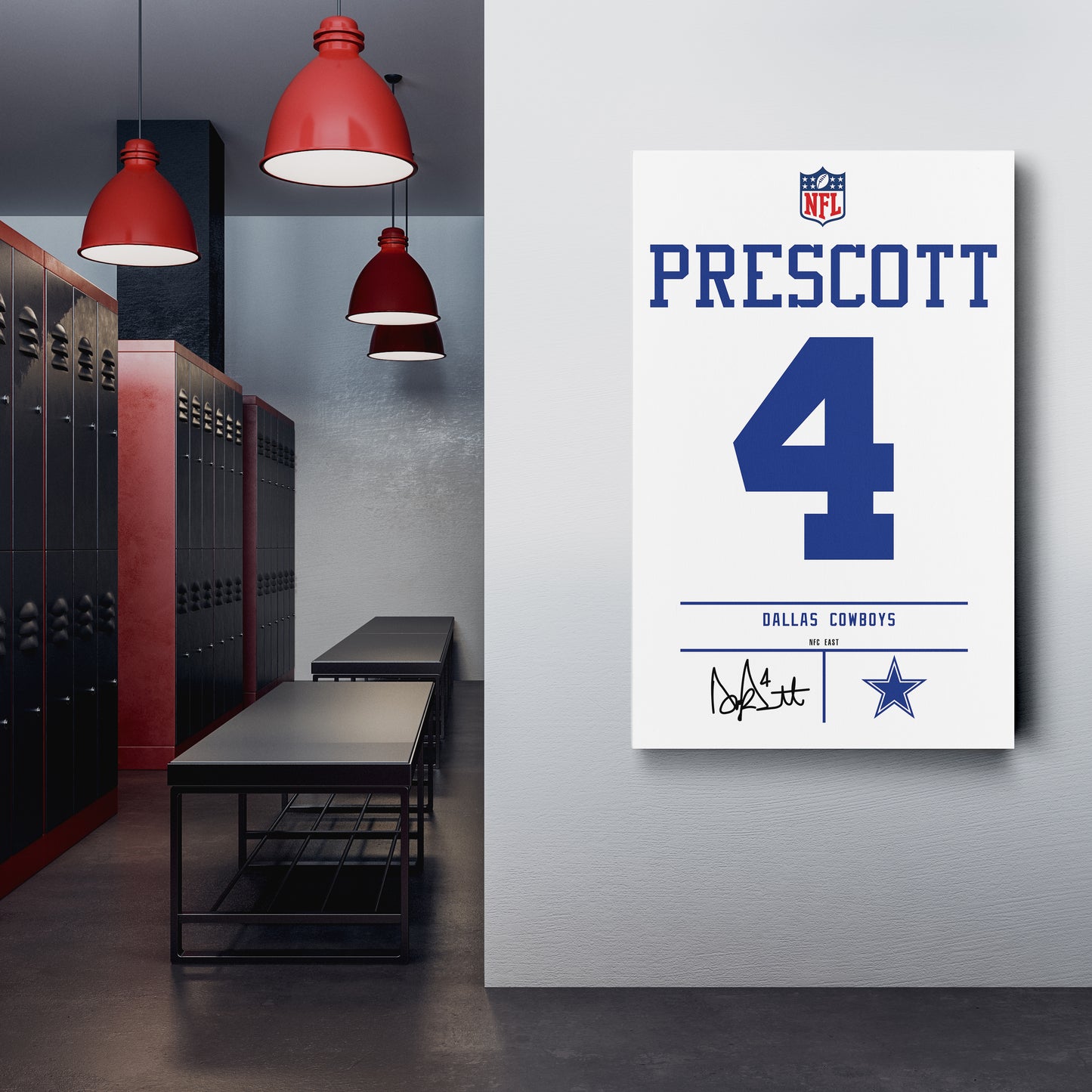 Dak Prescott Cowboys Jersey Canvas Print | Wall Art Decor