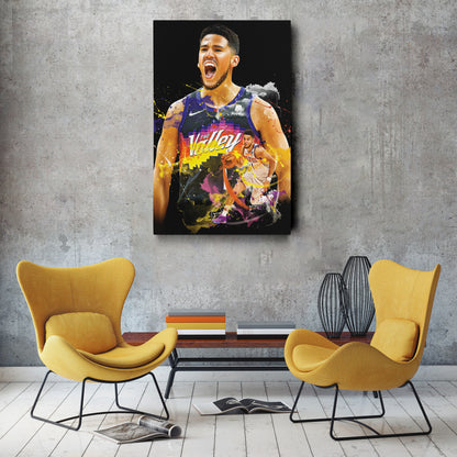 Devin Booker Suns Canvas Print | Phoenix Basketball Wall Art