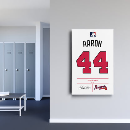 Hank Aaron Braves Jersey Canvas Print | Wall Art Decor