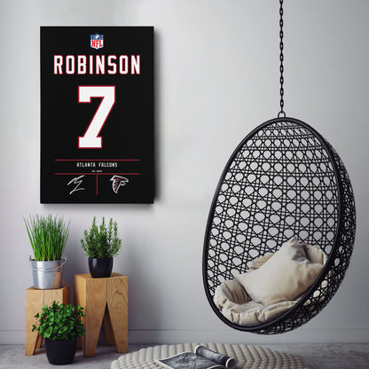 Bijan Robinson Falcons Jersey Canvas Print | Wall Art Decor
