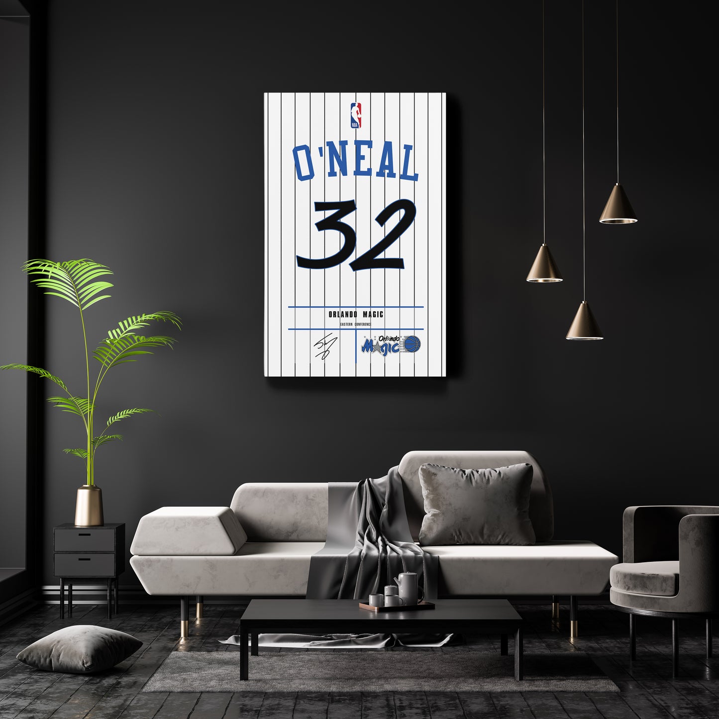 Shaquille O'Neal Magic Jersey Canvas Print | Wall Art Decor