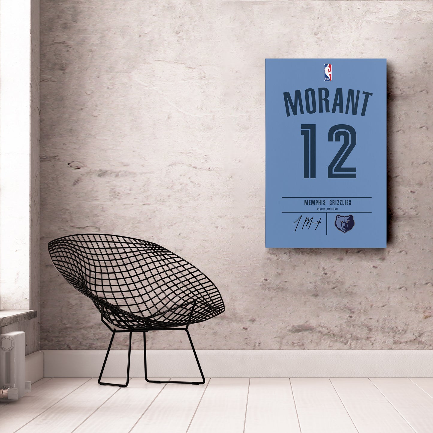 Ja Morant Grizzlies Jersey Canvas Print | Wall Art Decor