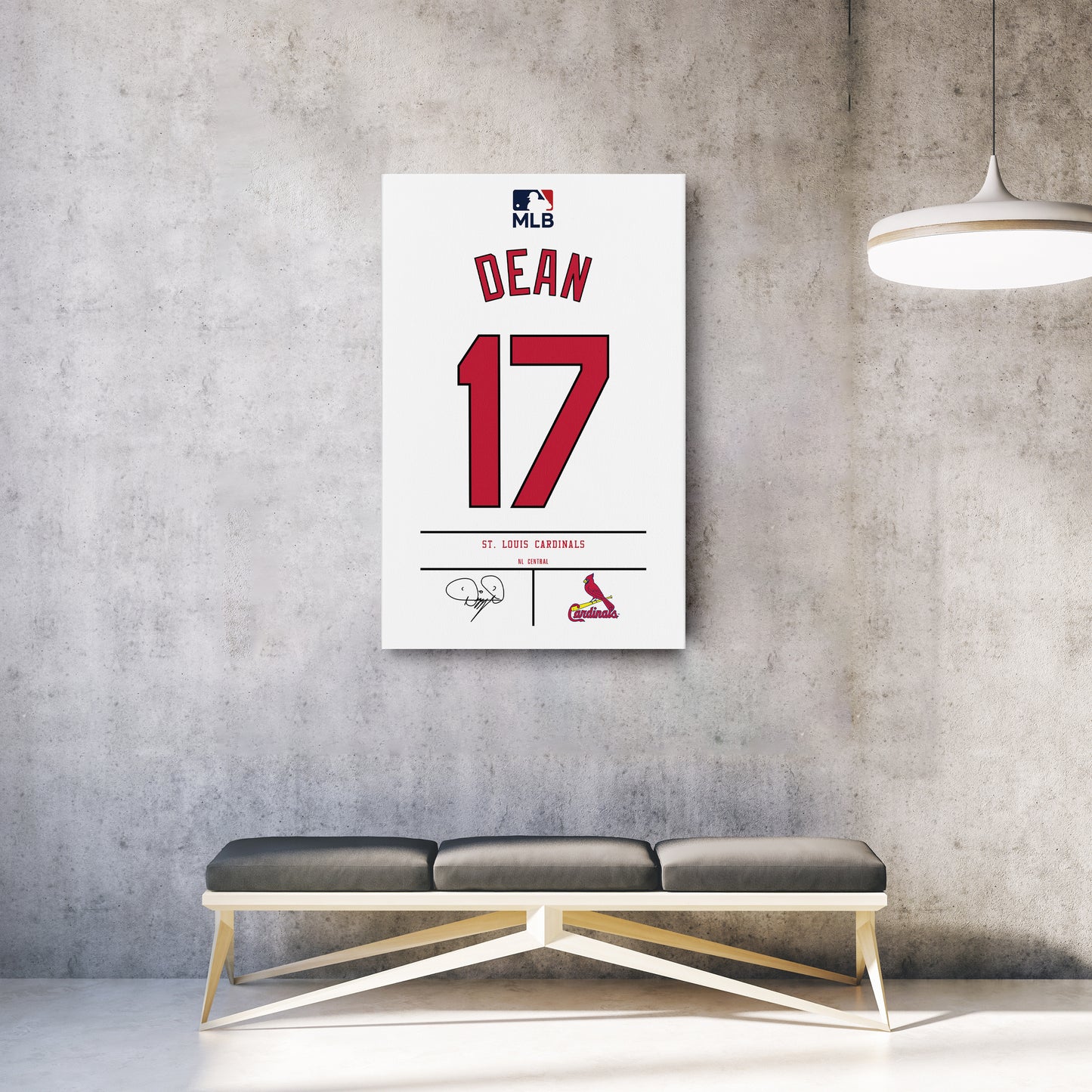Dizzy Dean  St. Louis Cardinals  Jersey Canvas Wall Art
