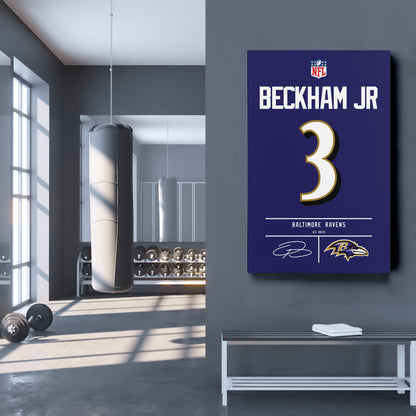 Odell Beckham Jr. Ravens Jersey Canvas Print | Wall Art Decor