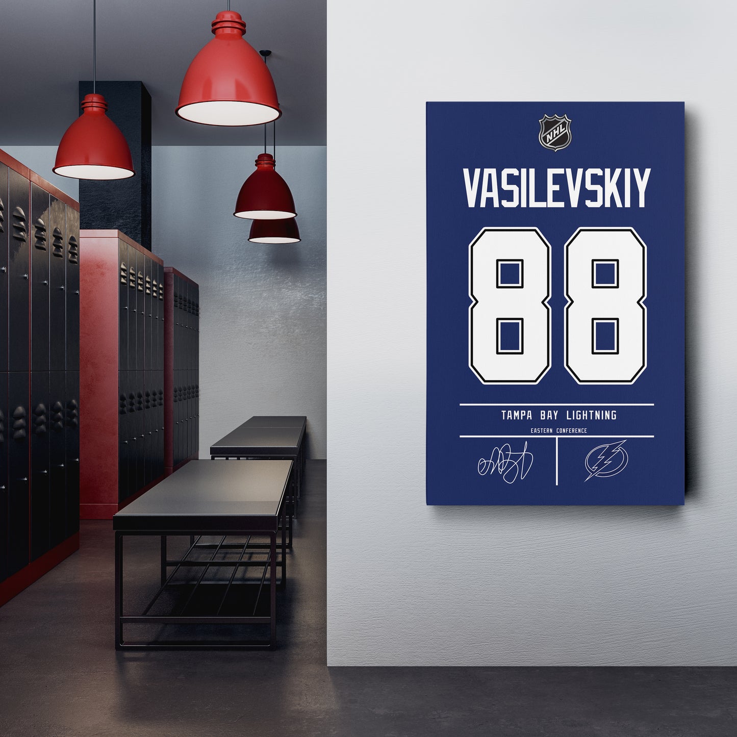 Andrei Vasilevskiy Lightning Jersey Canvas Print | Wall Art Decor