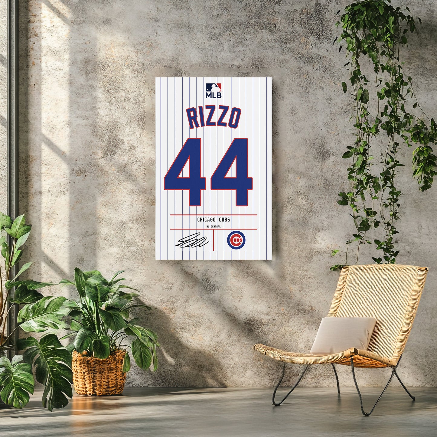 Anthony Rizzo Chicago Cubs Jersey Canvas Wall Art