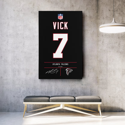 Michael Vick Falcons Jersey Canvas Print | Wall Art Decor