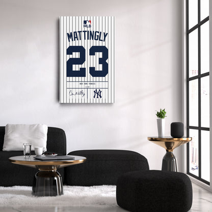 Don Mattingly Yankees Jersey Canvas Print | Wall Art Decor