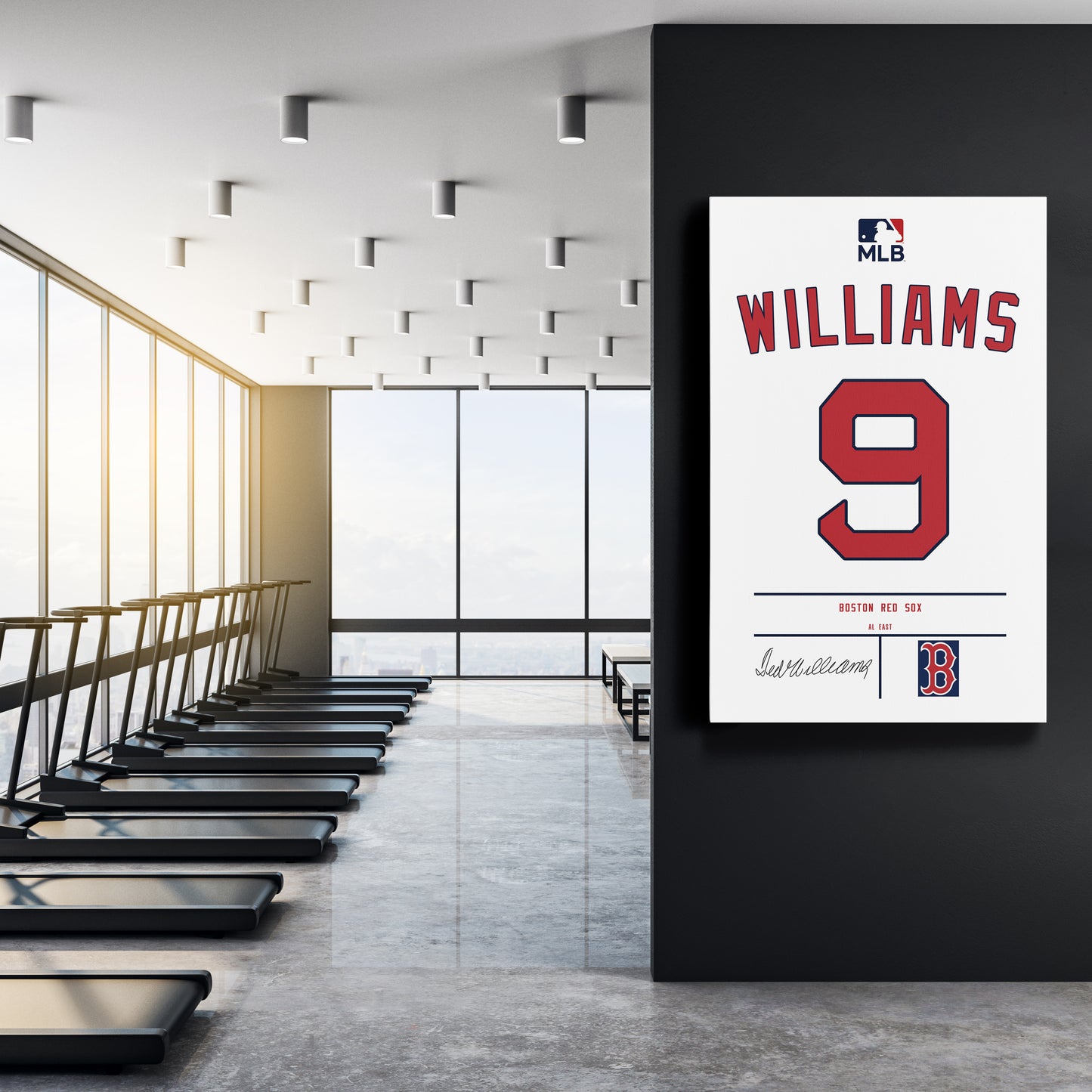 Ted Williams Red Sox Jersey Canvas Print | Wall Art Decor