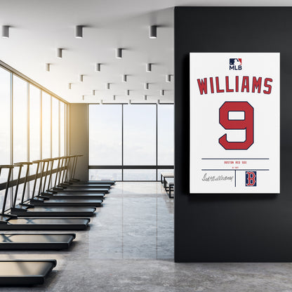 Ted Williams Red Sox Jersey Canvas Print | Wall Art Decor