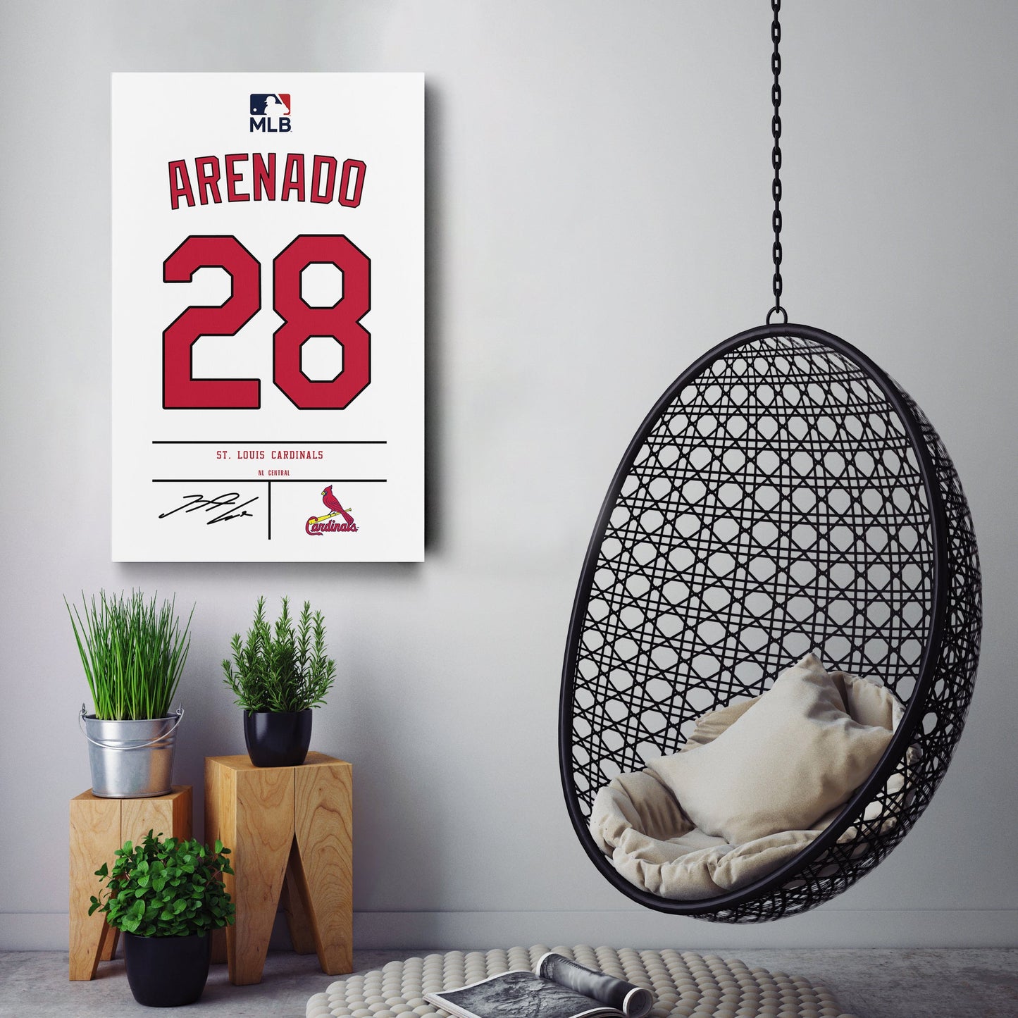 Nolan Arenado Cardinals Jersey Canvas Print | Wall Art Decor