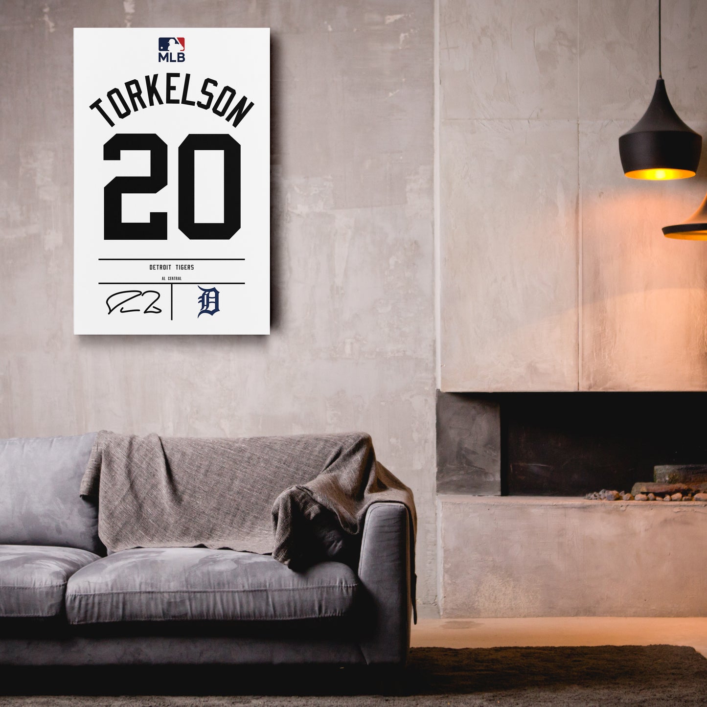 Spencer Torkelson Tigers Jersey Canvas Print | Wall Art Decor