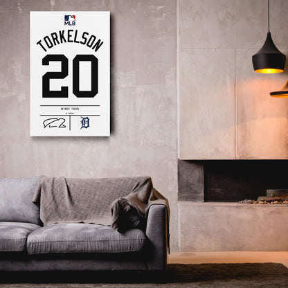 Spencer Torkelson Tigers Jersey Canvas Print | Wall Art Decor