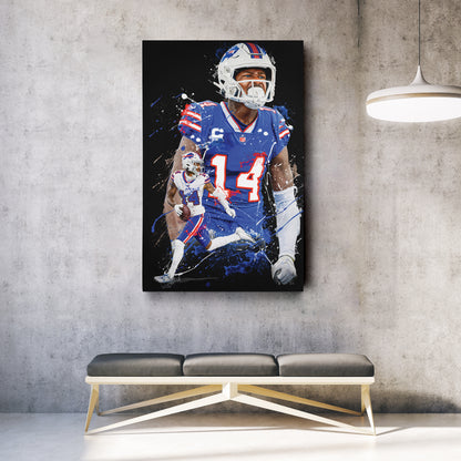 Stefon Diggs Bills Canvas Print | Buffalo Football Wall Art