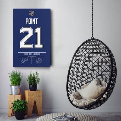 Brayden Point Tampa Bay Lightning Jersey Canvas Wall Art