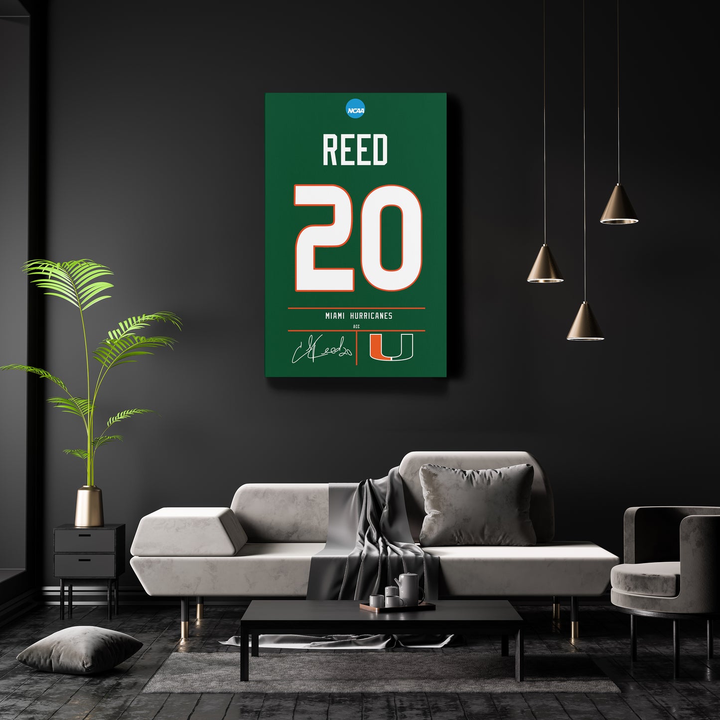 Ed Reed Hurricanes Jersey Canvas Print | Wall Art Decor