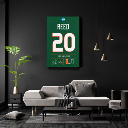 Ed Reed Hurricanes Jersey Canvas Print | Wall Art Decor