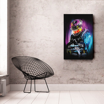 Lewis Hamilton Mercedes-AMG Petronas Canvas Print | F1 Champion Wall Art