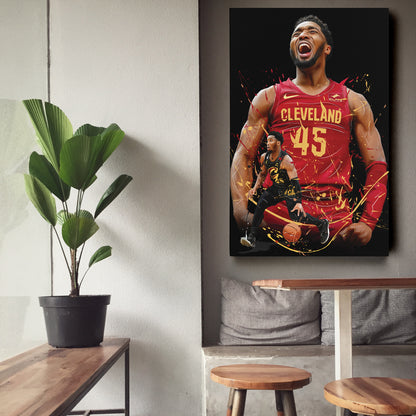 Donovan Mitchell Cavaliers Canvas Print | Cleveland Basketball Wall Art