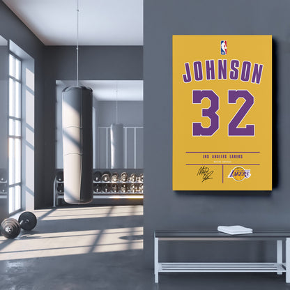 Magic Johnson Lakers Jersey Canvas Print | Wall Art Decor