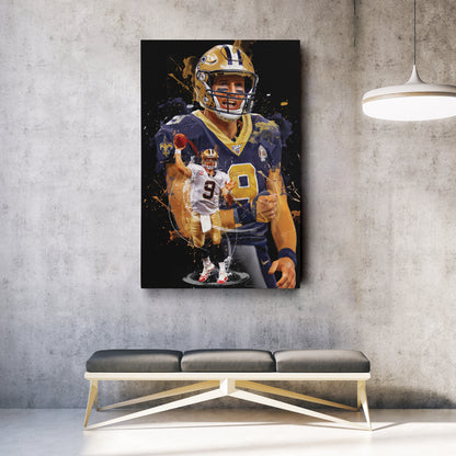 Drew Brees Saints Canvas Print | New Orleans Football Wall Art
