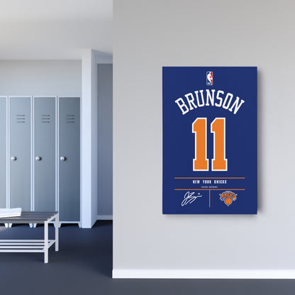 Jalen Brunson New York Knicks Jersey Canvas Wall Art