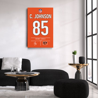 Chad Johnson Bengals Jersey Canvas Print | Wall Art Decor