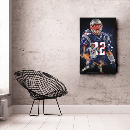 Tom Brady Patriots Canvas Print | New England Football Wall Art