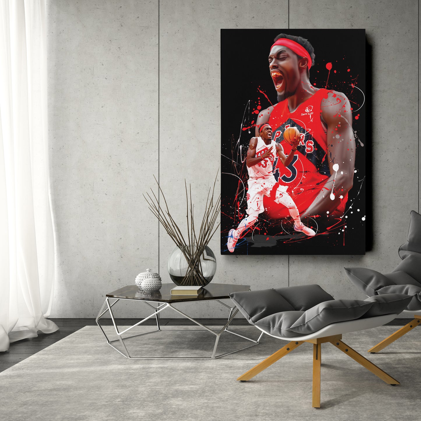 Pascal Siakam Raptors Canvas Print | Toronto Basketball Wall Art