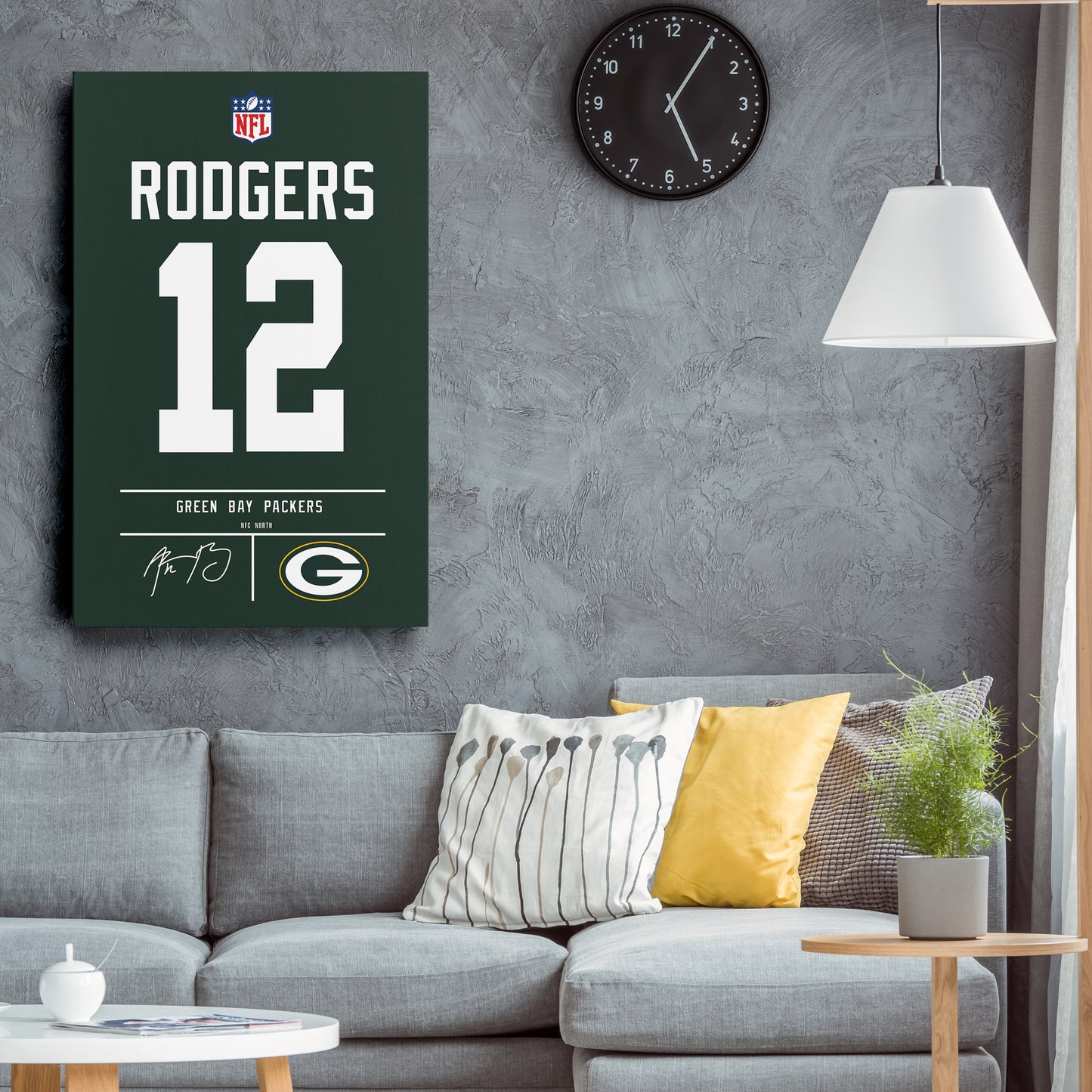 Aaron Rodgers Packers Jersey Canvas Print | Wall Art Decor
