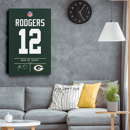 Aaron Rodgers Packers Jersey Canvas Print | Wall Art Decor