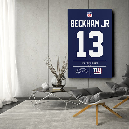Odell Beckham Jr. Giants Jersey Canvas Print | Wall Art Decor
