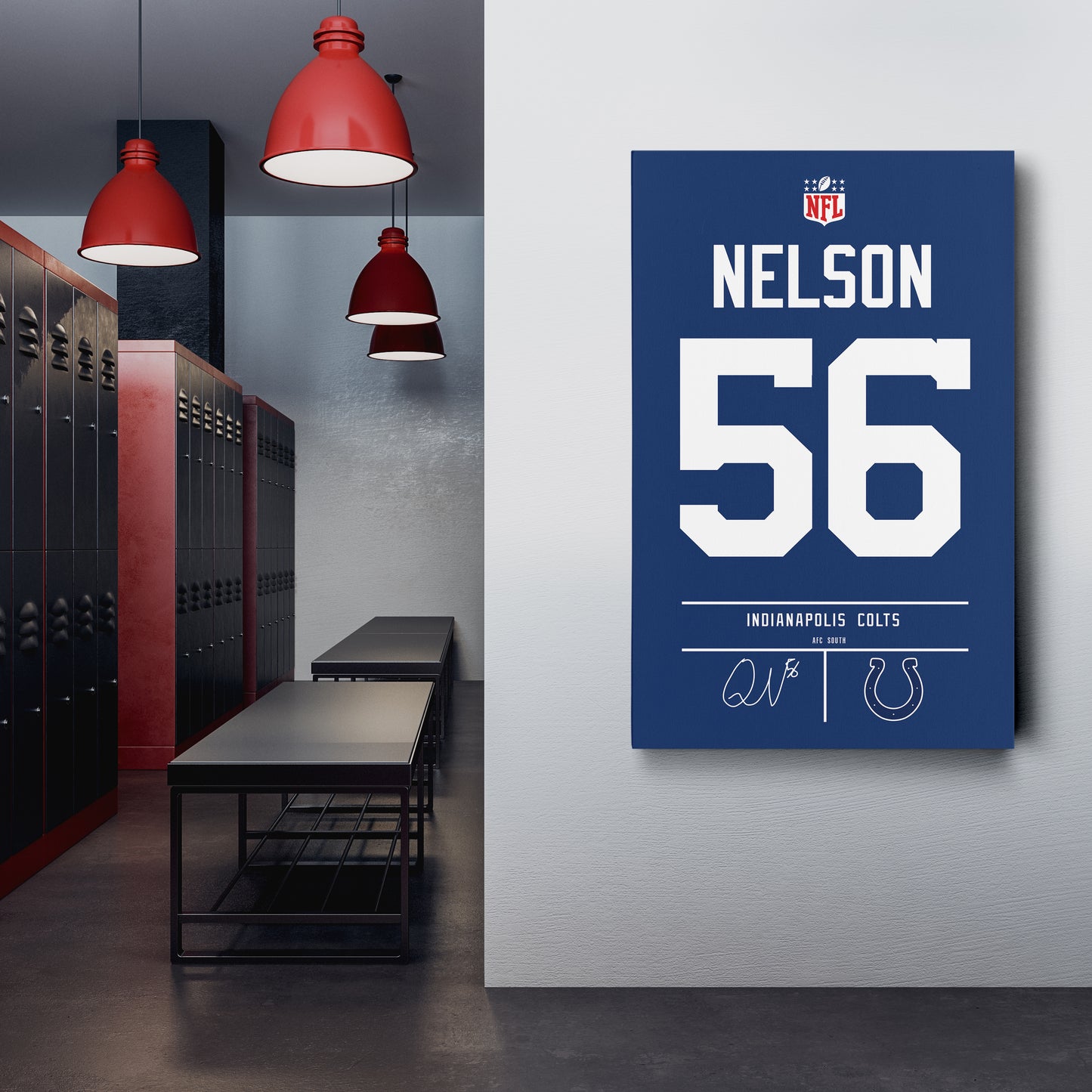 Quenton Nelson Colts Jersey Canvas Print | Wall Art Decor