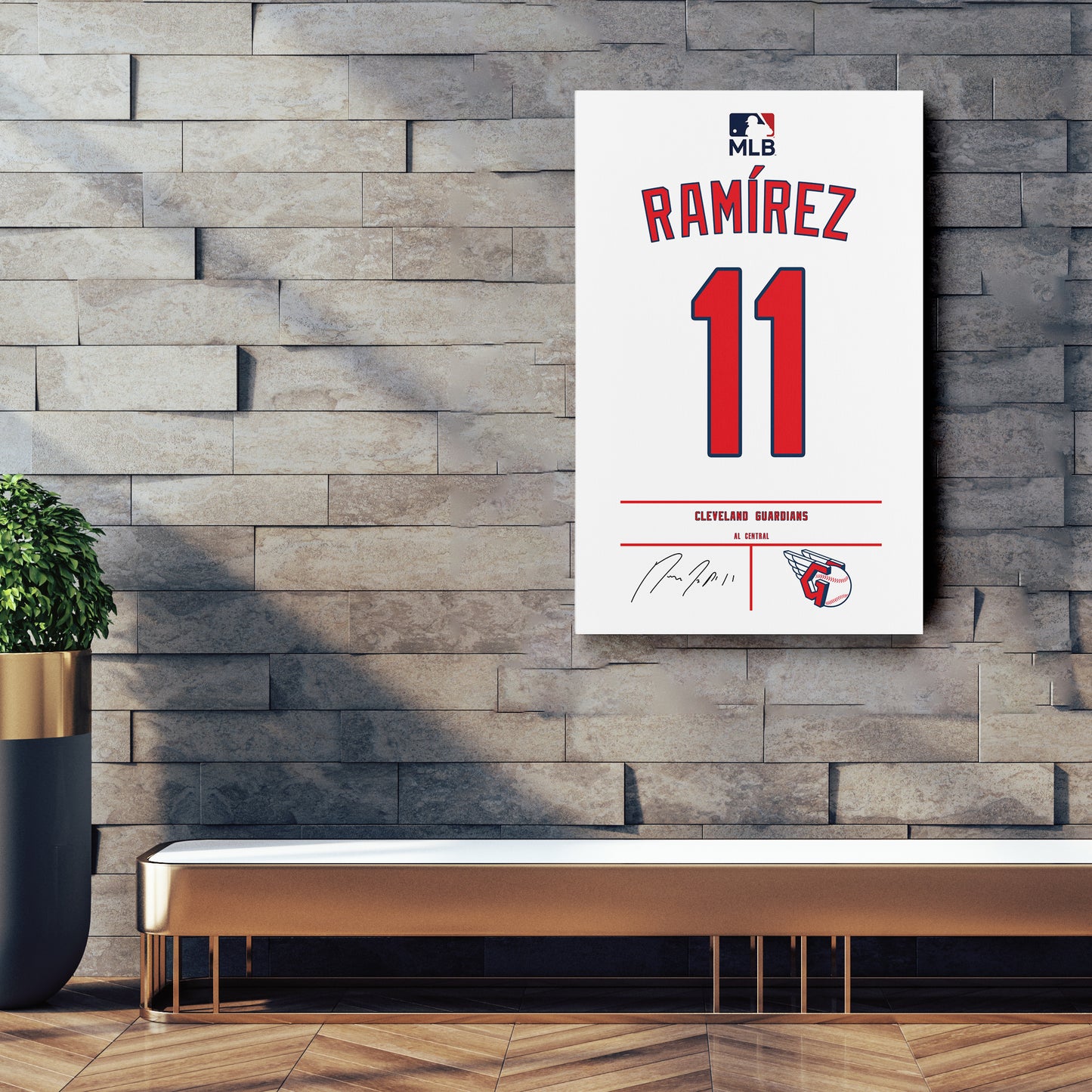 José Ramírez Guardians Jersey Canvas Print | Wall Art Decor