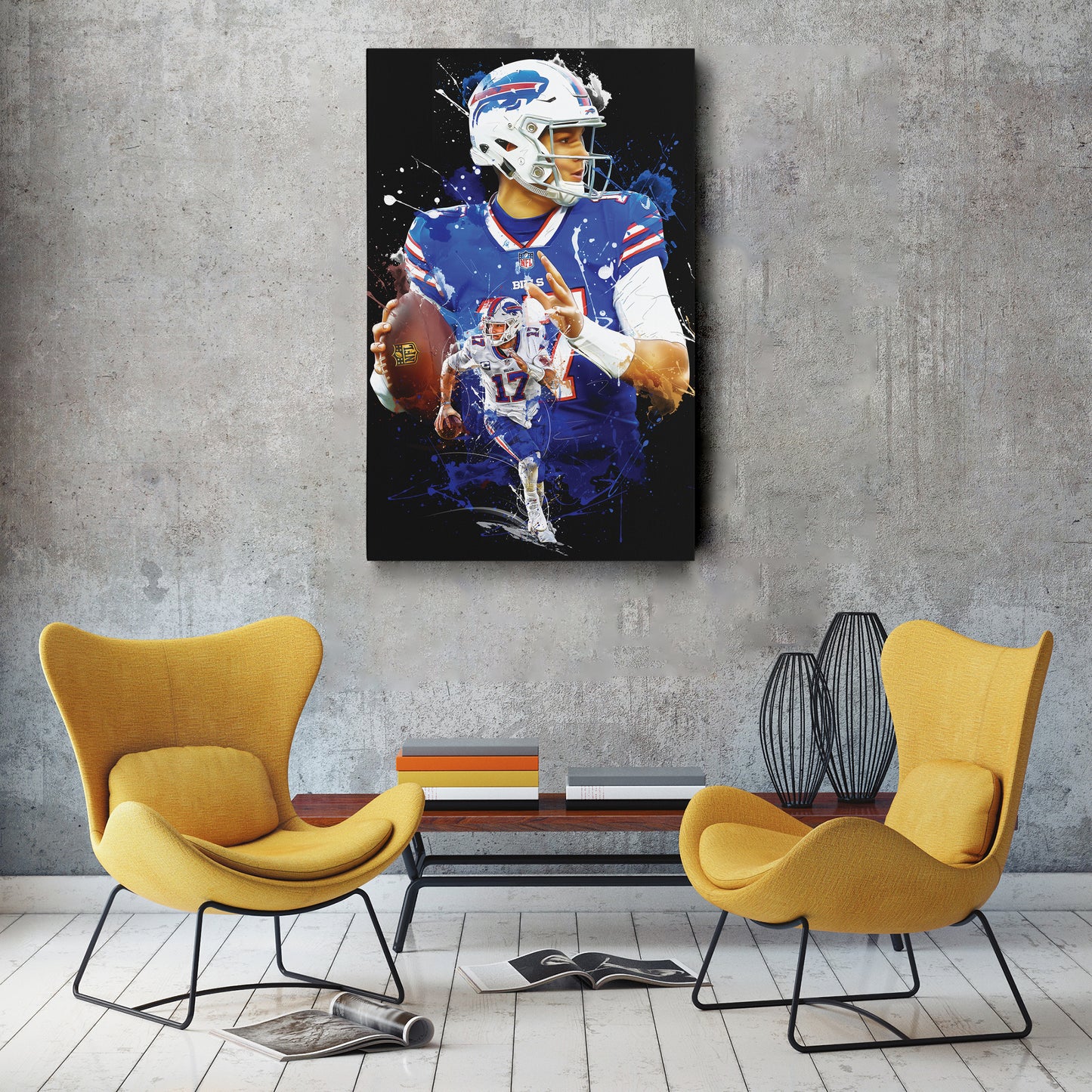 Josh Allen Bills Canvas Print | Buffalo Football Wall Art