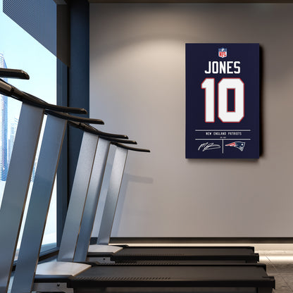 Mac Jones Patriots Jersey Canvas Print | Wall Art Decor