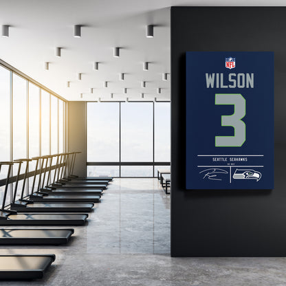 Russell Wilson Seahawks Jersey Canvas Print | Wall Art Decor
