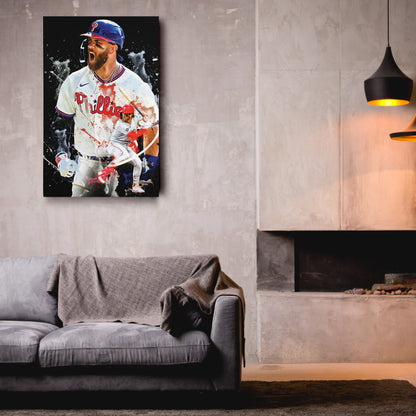 Bryce Harper Phillies Canvas Print | Philadelphia Baseball Wall Art