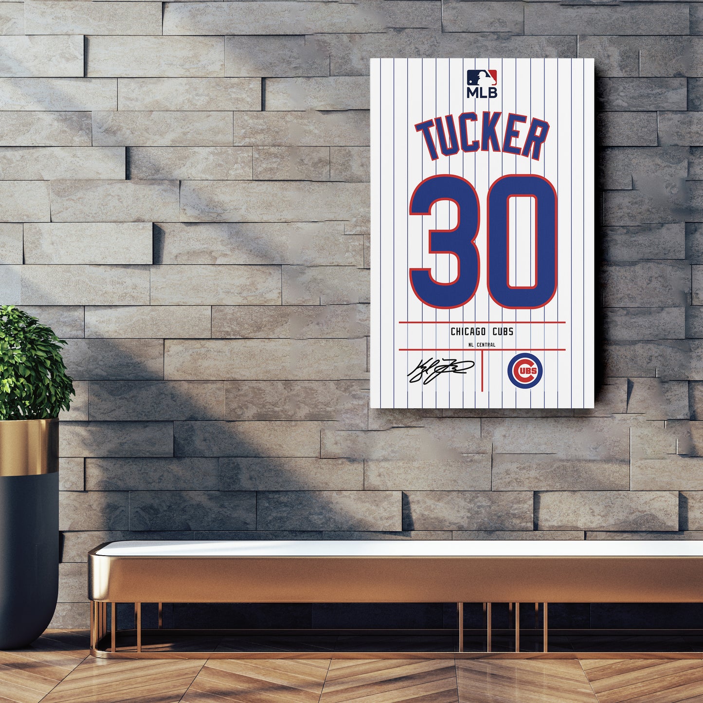Kyle Tucker Chicago Cubs Jersey Canvas Wall Art