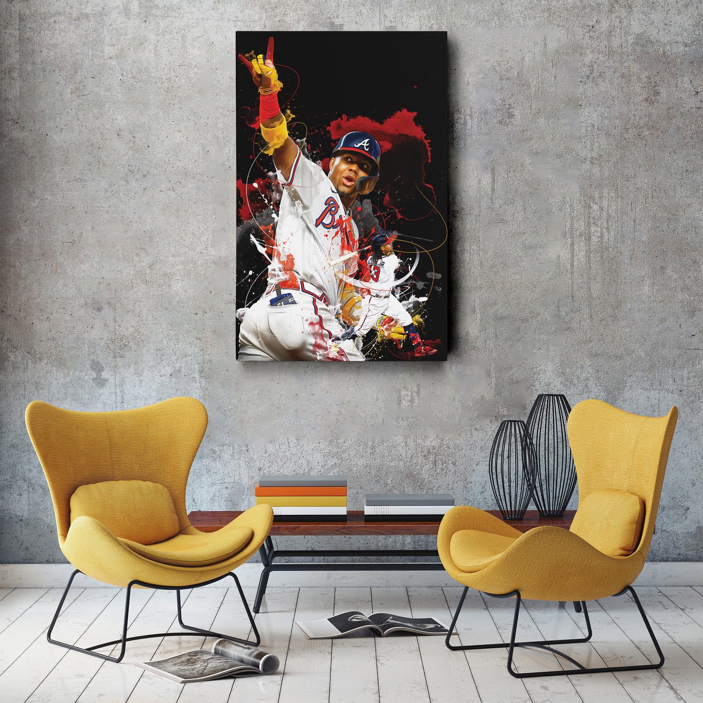 Ronald Acuña Jr. Braves Canvas Print | Atlanta Baseball Wall Art