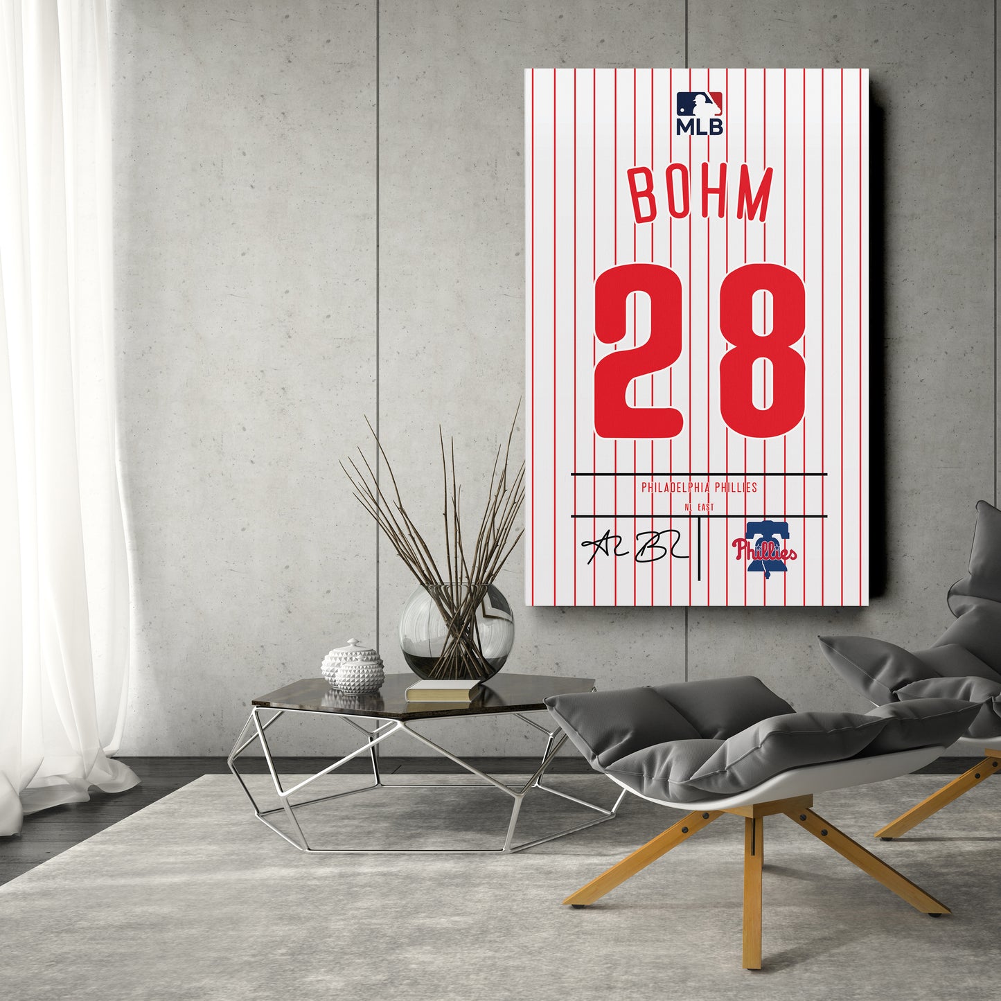 Alec Bohm Phillies Jersey Canvas Print | Wall Art Decor
