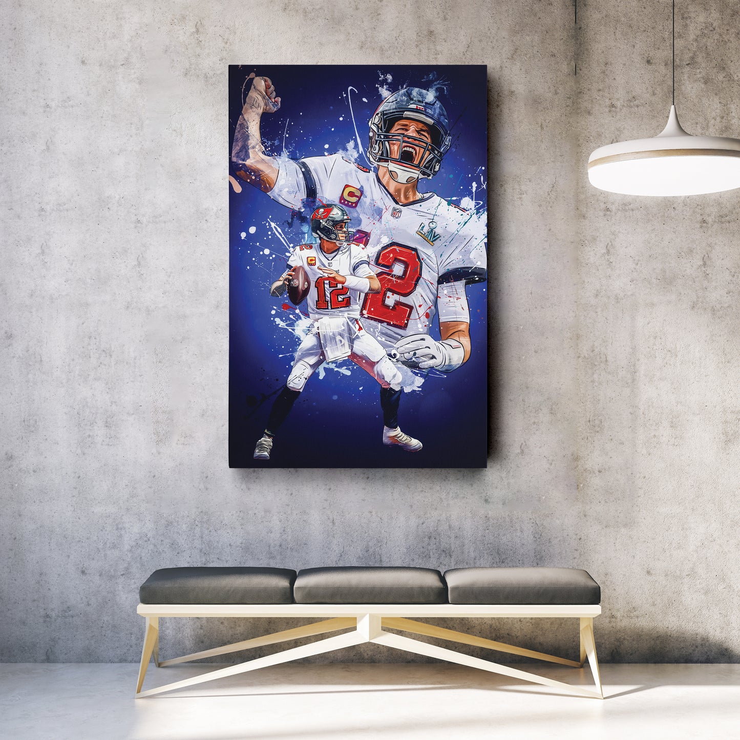 Tom Brady Buccaneers Canvas Print | Tampa Bay Football Wall Art