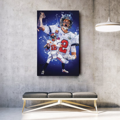 Tom Brady Buccaneers Canvas Print | Tampa Bay Football Wall Art