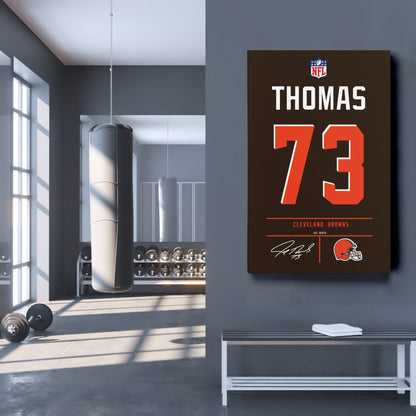 Joe Thomas Browns Jersey Canvas Print | Wall Art Decor