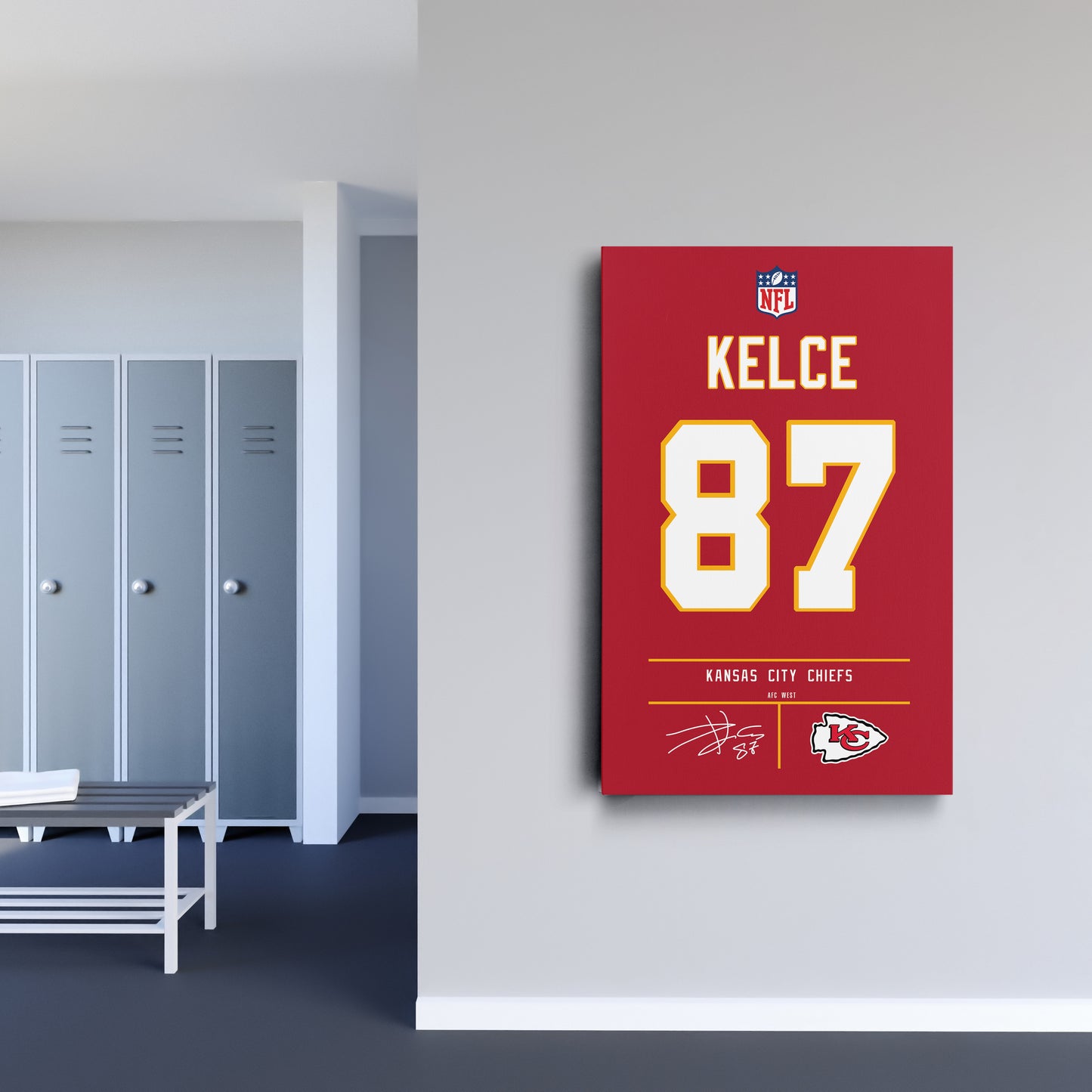 Travis Kelce Chiefs Jersey Canvas Print | Wall Art Decor