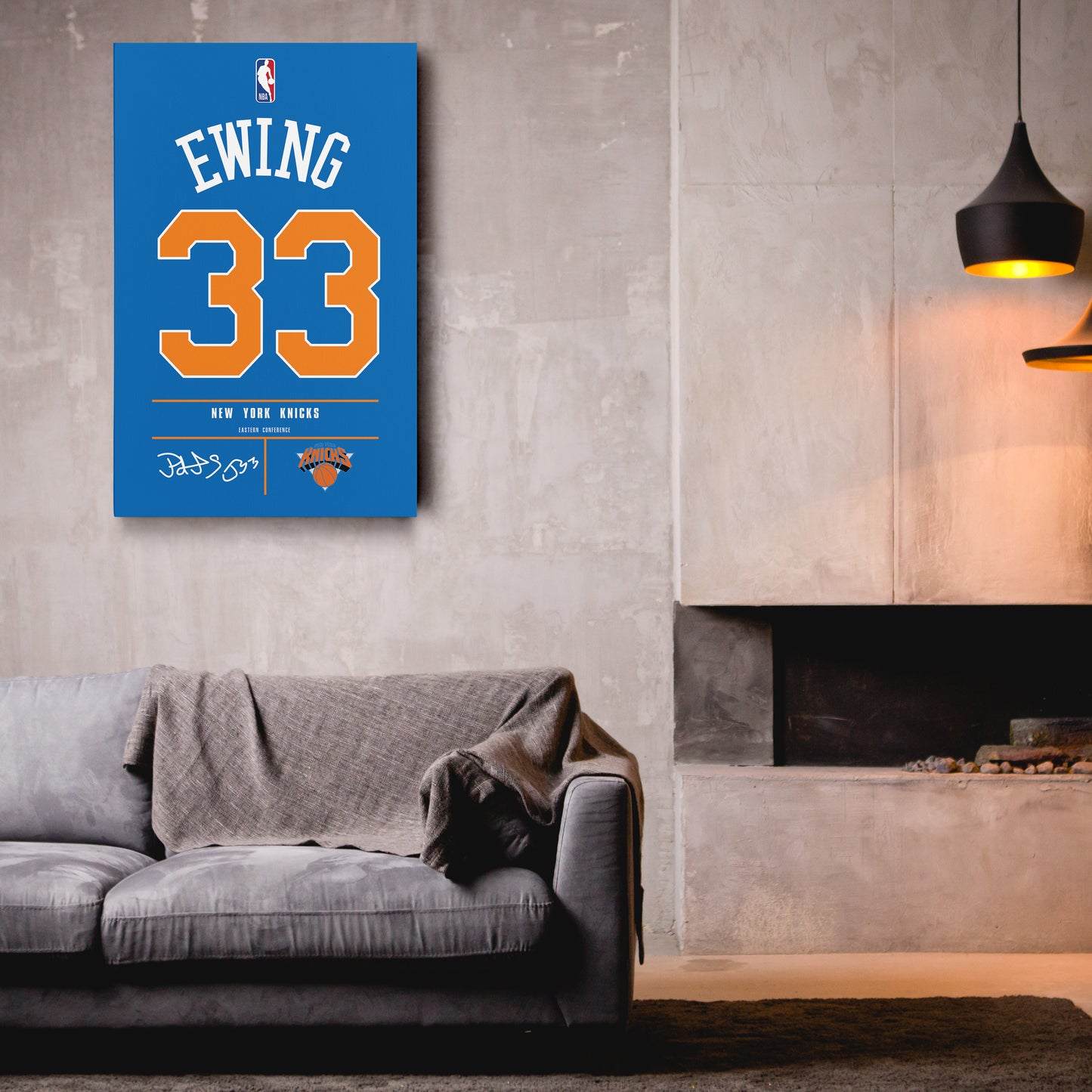 Patrick Ewing Knicks Jersey Canvas Print | Wall Art Decor