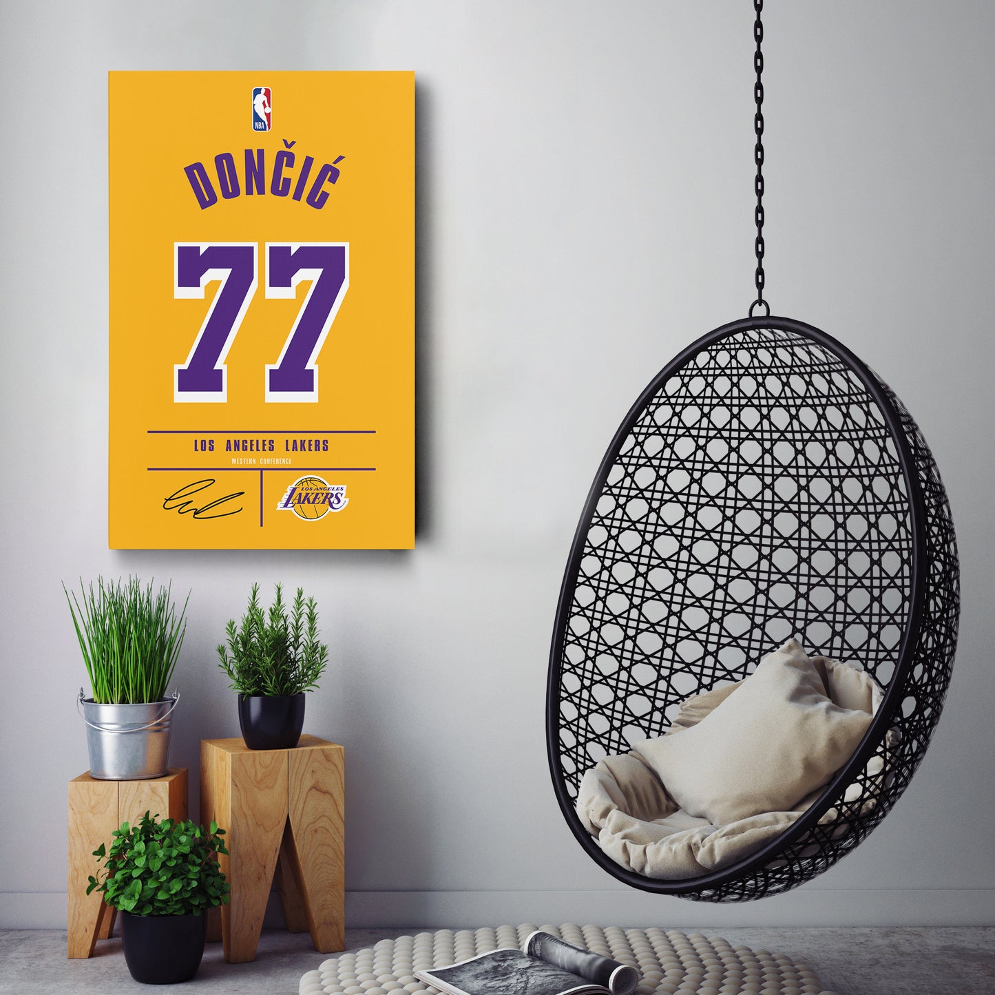 Luka Doncic Lakers Jersey Canvas Print | Wall Art Decor